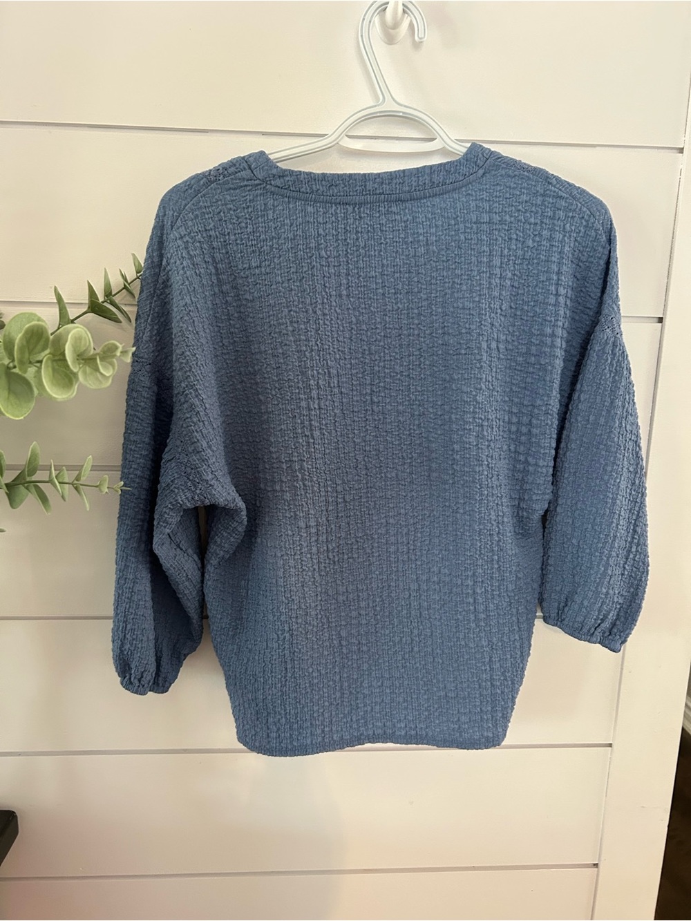 Devoted Textured Boho Blouse | Size XS (Oversized Fit) | PTP 22” - Picture 6 of 8